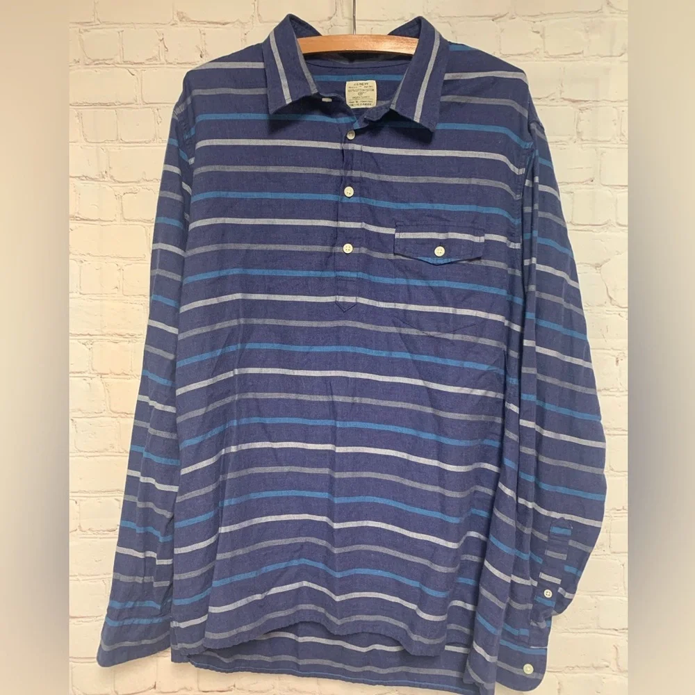 J. Crew Work Shirt 1/4 Button Size L​